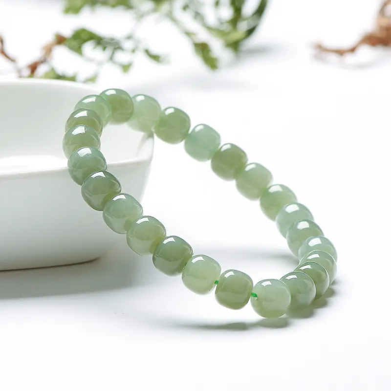 MARY WINDSOR Hetian Jade Bracelets Pale Greenish White Jade Unisex-5