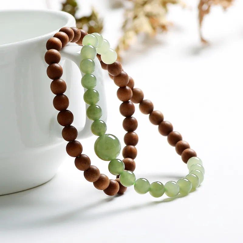 MARY WINDSOR Hetian Jade Bracelets Pale Greenish White Jade Unisex-5