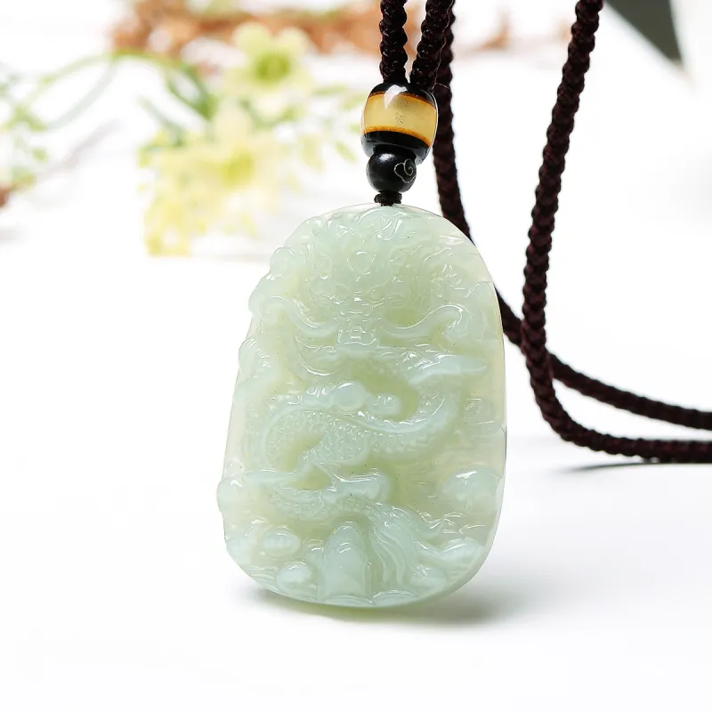 MARY WINDSOR Hetian Jade Pendants Pale Greenish White Jade Men's-5