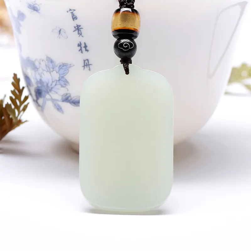 MARY WINDSOR Hetian Jade Pendants Pale Greenish White Jade Unisex-4