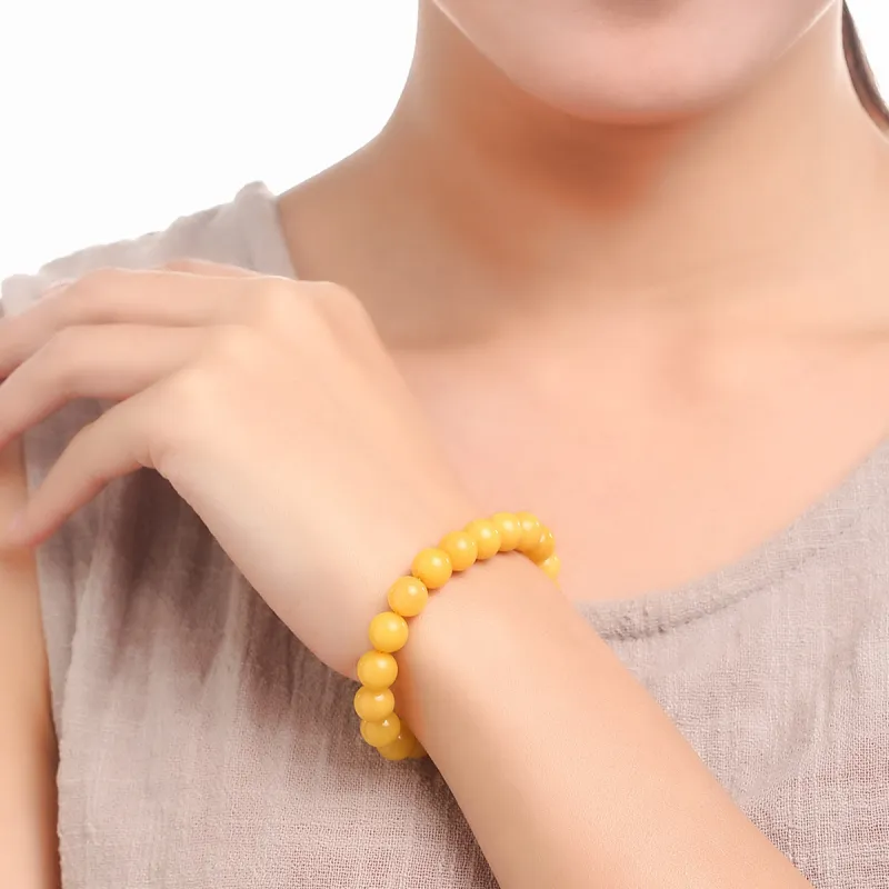 MARY WINDSOR Beeswax Jade Bracelets Unisex-4