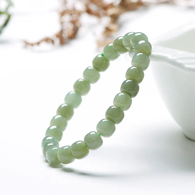 MARY WINDSOR Hetian Jade Bracelets Pale Greenish White Jade Unisex-2