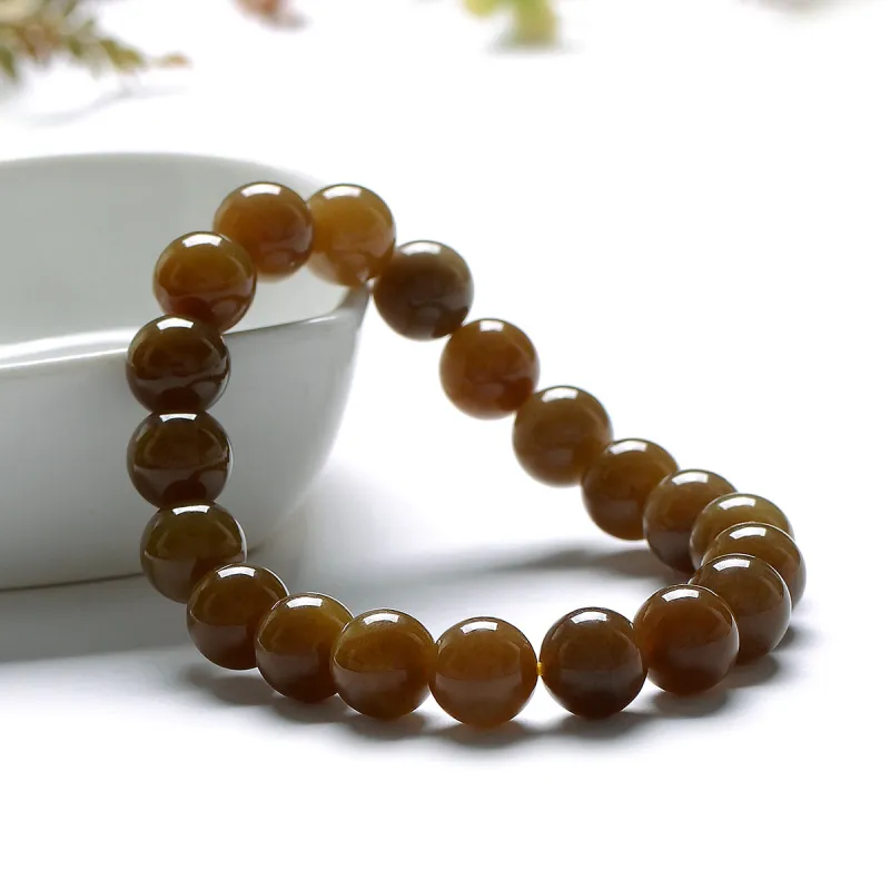 MARY WINDSOR Hetian Jade Wealth Rolls Beaded Bracelet Sugar Jade Women's-2