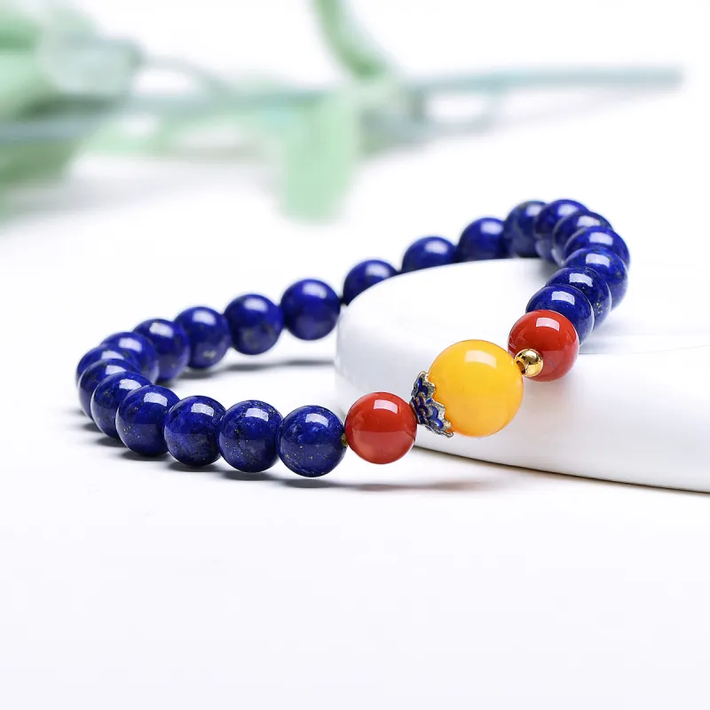 MARY WINDSOR Green Gold & Amber Beeswax Southern Red Agate Fine Jade Bracelets Women's-2