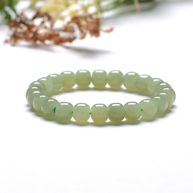 MARY WINDSOR Hetian Jade Bracelets Pale Greenish White Jade Unisex-1