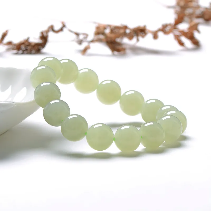 MARY WINDSOR Hetian Jade Ice Cool Jade Bracelet Pale Greenish White Jade Women's-4