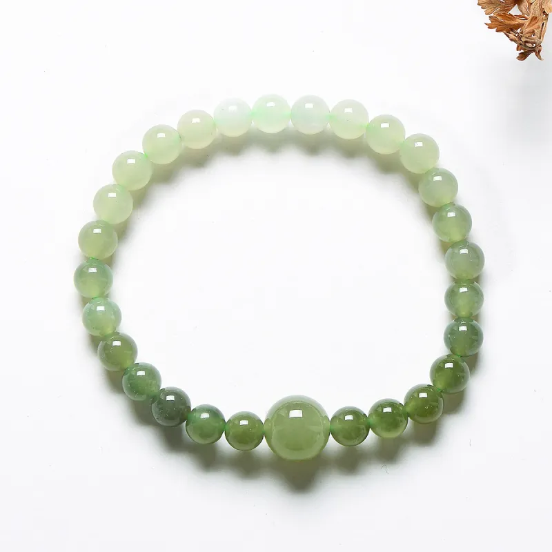 MARY WINDSOR Hetian Jade Bracelets Pale Greenish White Jade Unisex-6