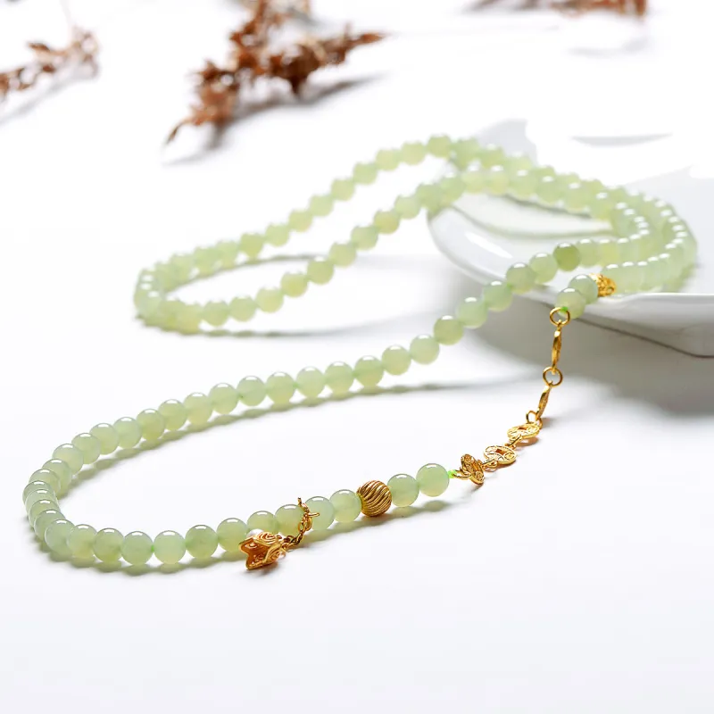 MARY WINDSOR Bracelets Pale Greenish White Jade Unisex-4