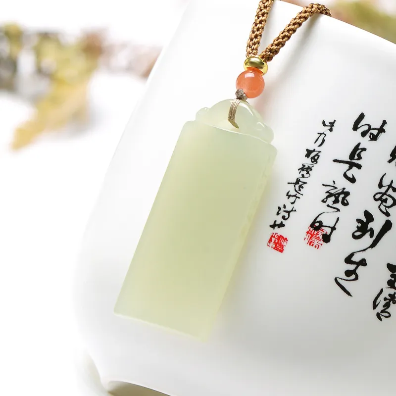 MARY WINDSOR Pendants Pale Greenish White Jade Unisex-1