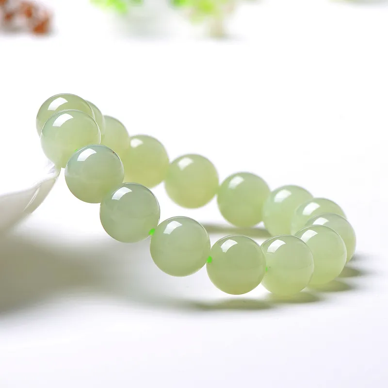 MARY WINDSOR Hetian Jade Bracelets Unisex Pale Greenish White Jade-5