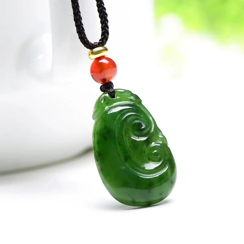 MARY WINDSOR Hetian Jade Pendants Jasper Unisex-3