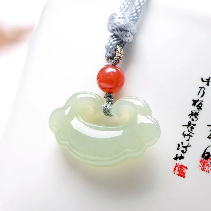 MARY WINDSOR Hetian Jade Pale Greenish White Jade Unisex-2