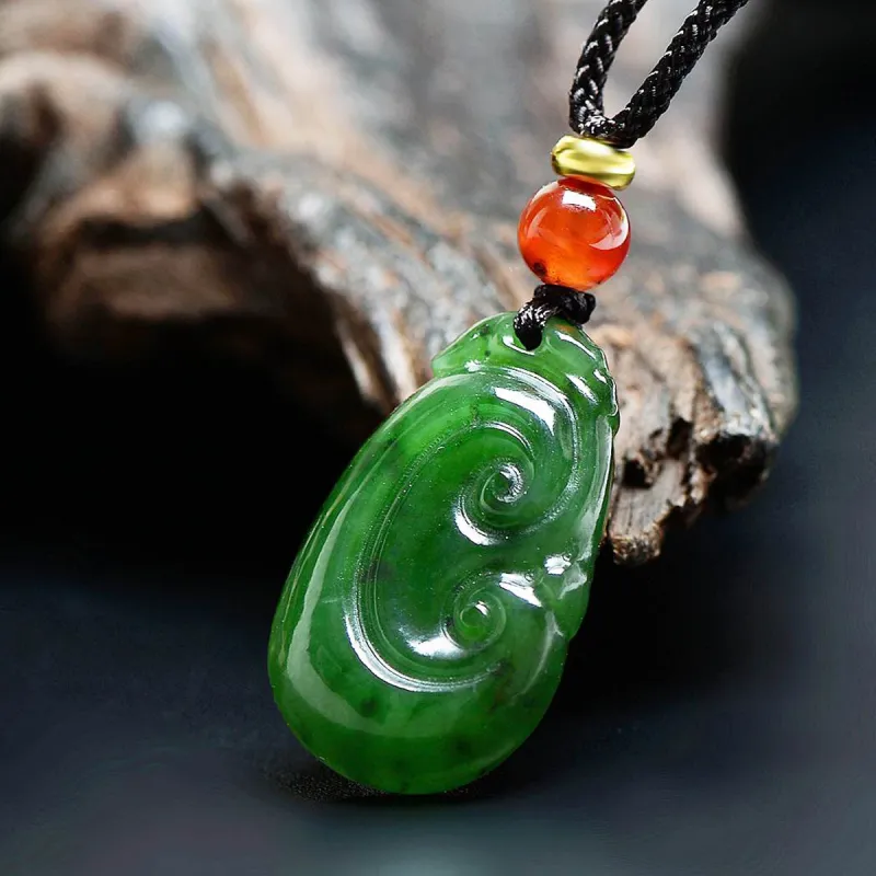 MARY WINDSOR Hetian Jade Pendants Jasper Unisex-5
