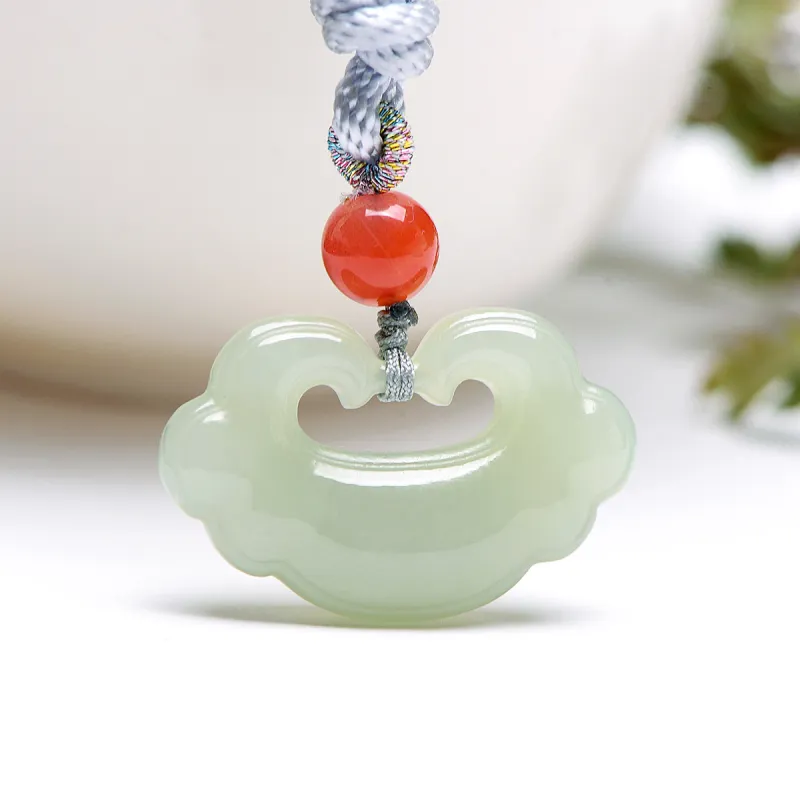 MARY WINDSOR Hetian Jade Pale Greenish White Jade Unisex-4
