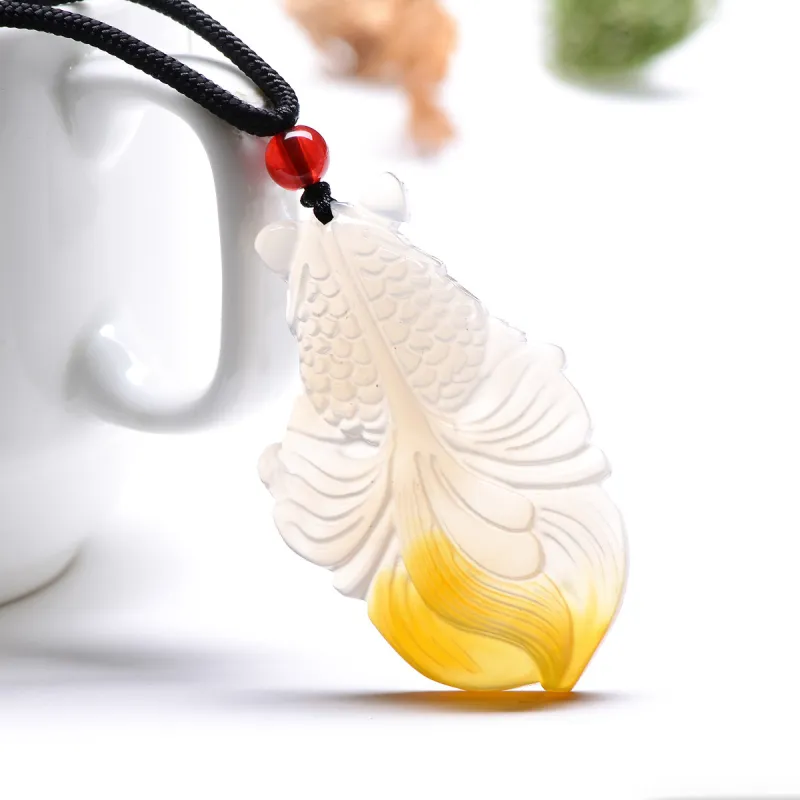 MARY WINDSOR Natural Chalcedony Pendants Unisex-1