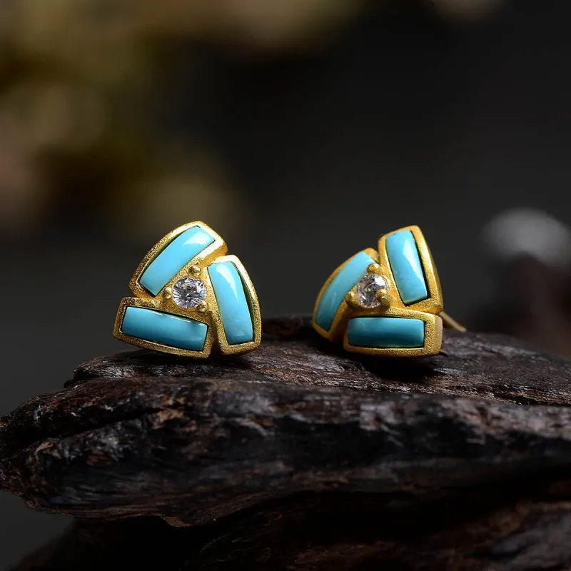 MARY WINDSOR Turquoises Stud Earrings Women's-5