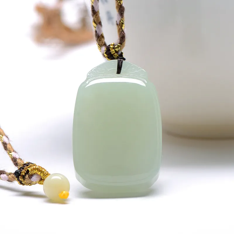 MARY WINDSOR Hetian Jade Peace Pendant Pale Greenish White Jade Women's-4
