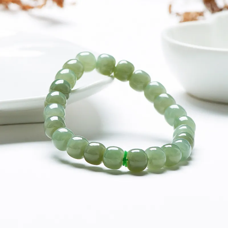 MARY WINDSOR Hetian Jade Bracelets Pale Greenish White Jade Unisex-4
