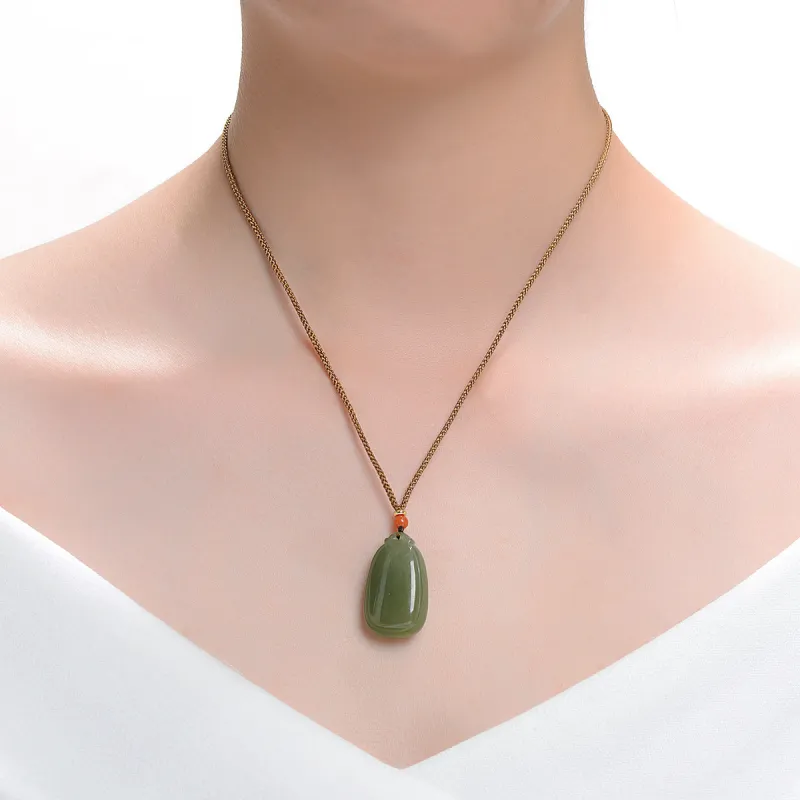 MARY WINDSOR Hetian Jade Peace Pendant Green Jade Women's-3