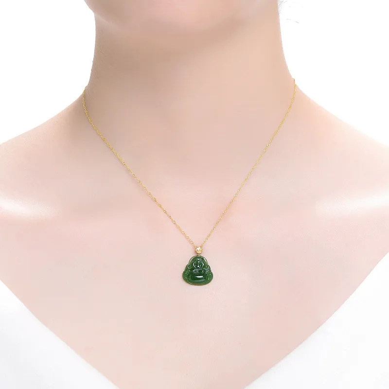 MARY WINDSOR Hetian Jade Buddha Pendant Jasper Women's-3