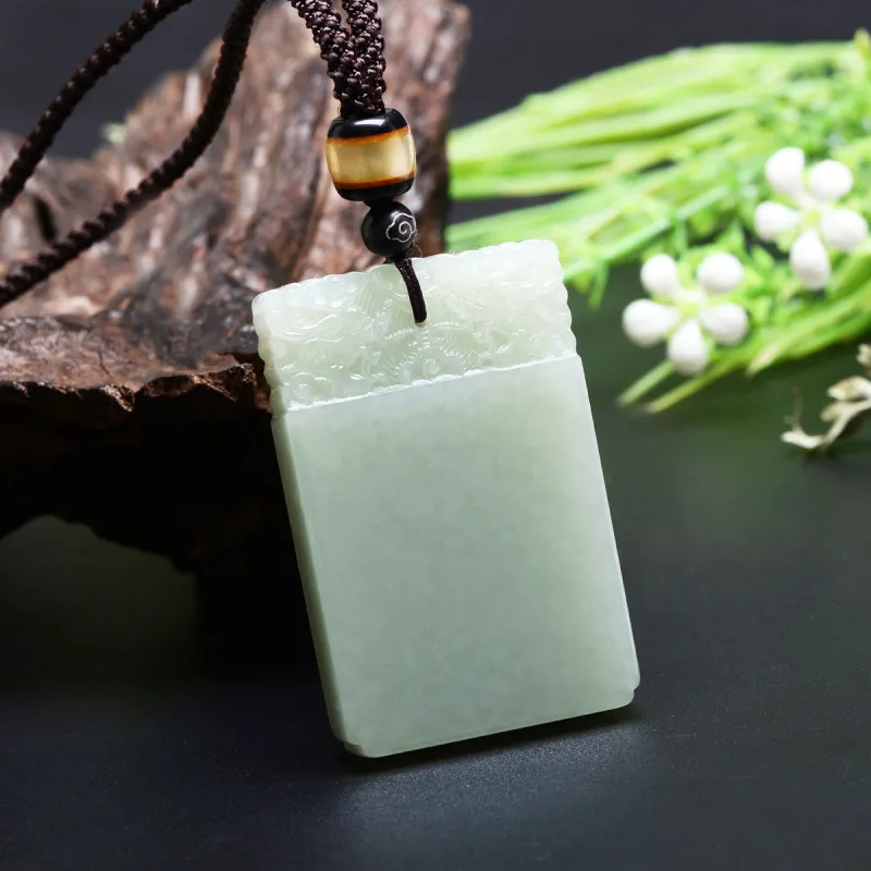 MARY WINDSOR Pendants Pale Greenish White Jade Unisex-5