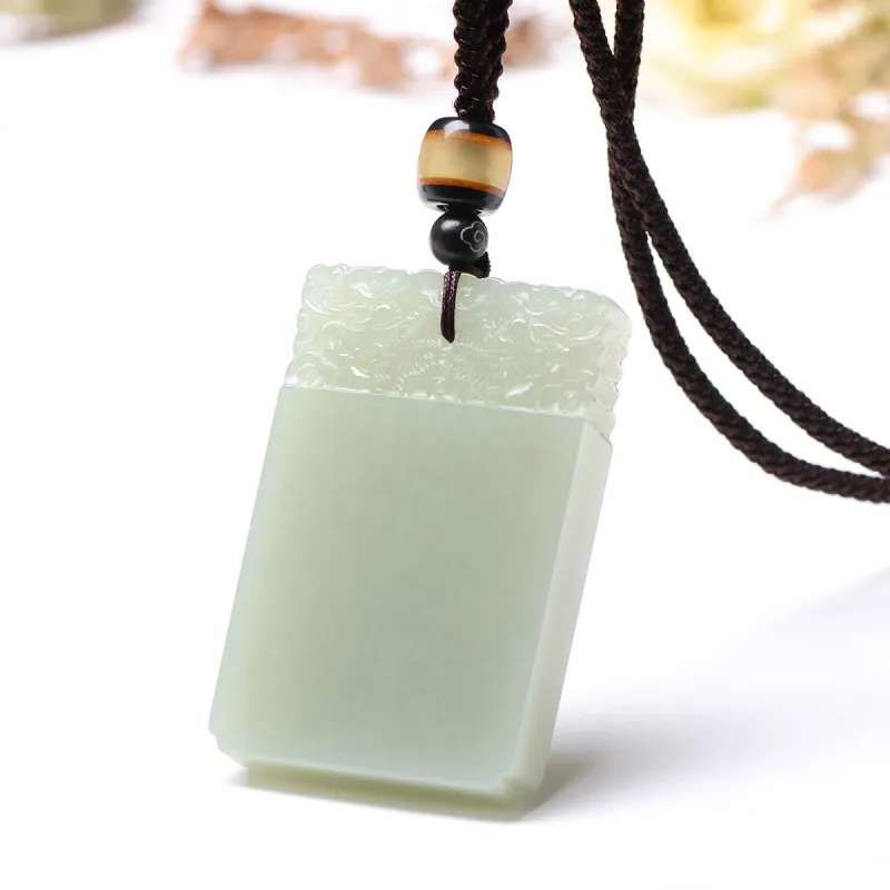 MARY WINDSOR Pendants Pale Greenish White Jade Unisex-3