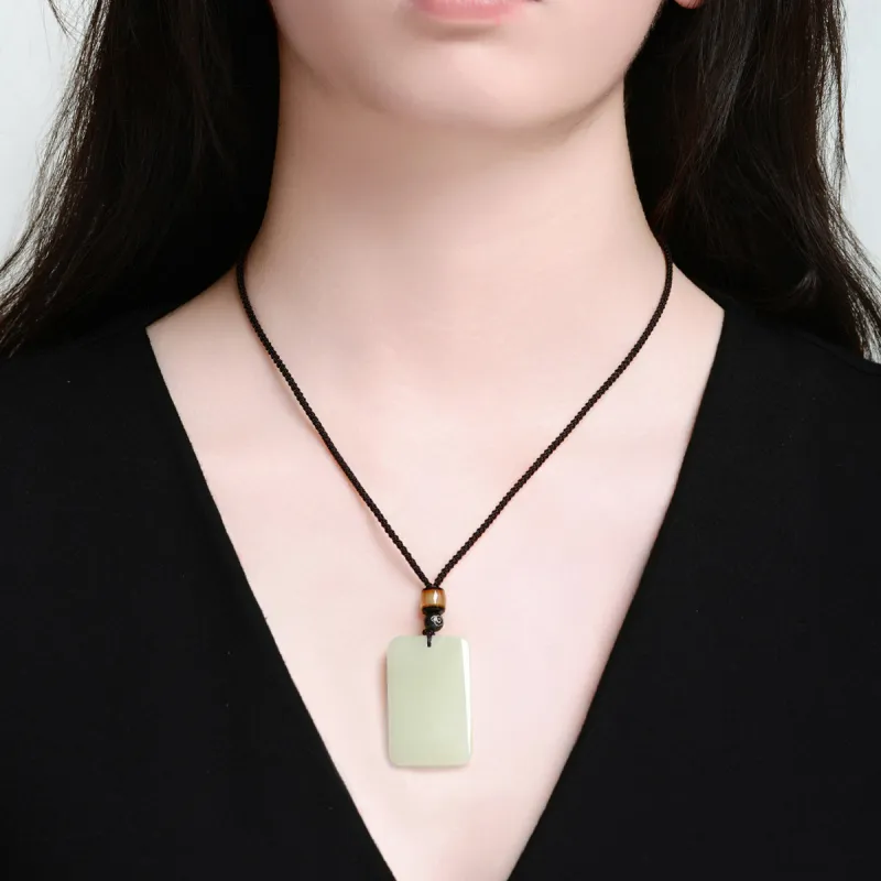MARY WINDSOR Hetian Jade Pendants Pale Greenish White Jade Unisex-4