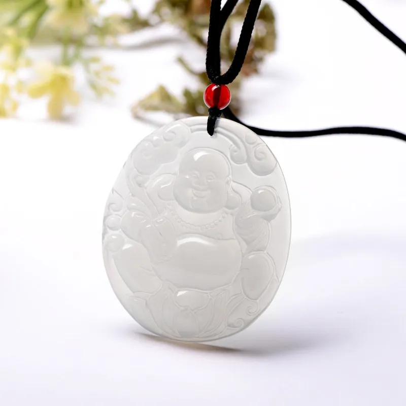 MARY WINDSOR Natural Chalcedony Jade Pendants Unisex-3