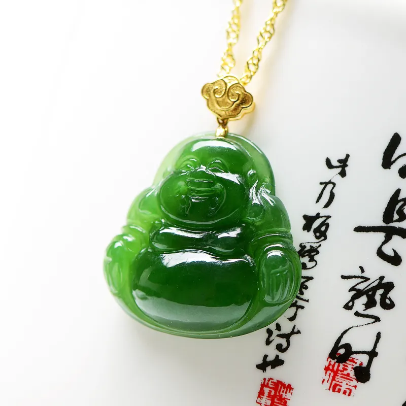 MARY WINDSOR Hetian Jade Buddha Pendant Jasper Women's-4