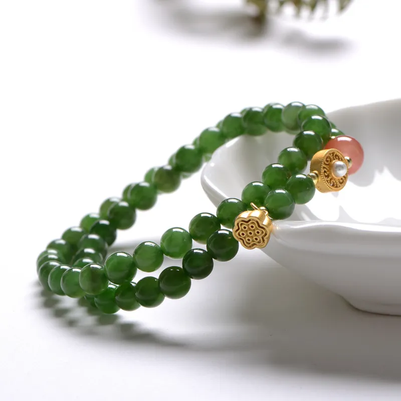MARY WINDSOR Hetian Jade Bracelets Jasper Unisex-3