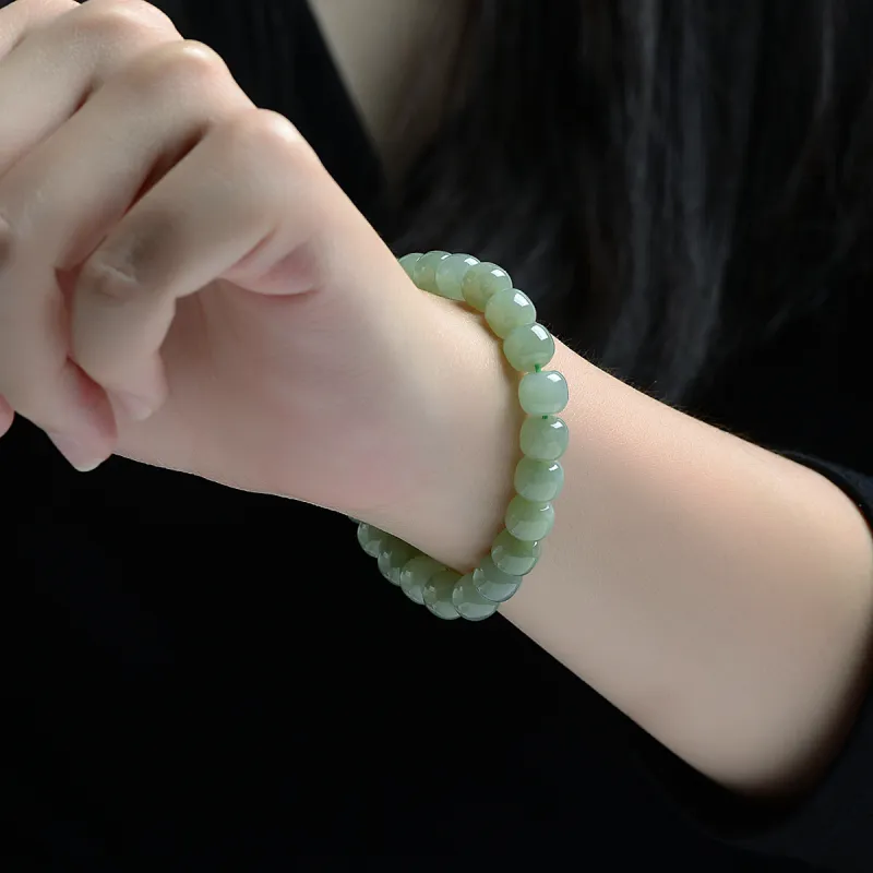 MARY WINDSOR Hetian Jade Bracelets Pale Greenish White Jade Unisex-3