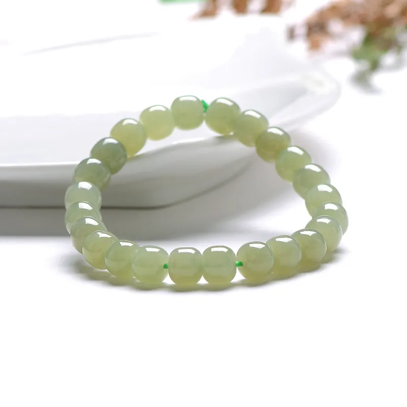 MARY WINDSOR Hetian Jade Bracelets Pale Greenish White Jade Unisex-5