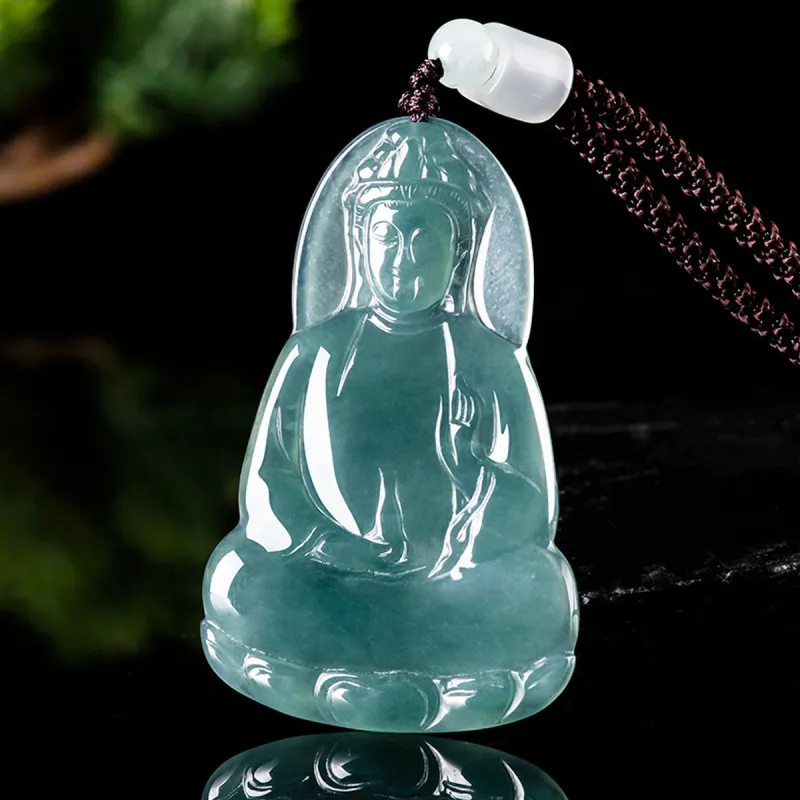 MARY WINDSOR Ice Glutinous Jadeite Pendants Unisex-5