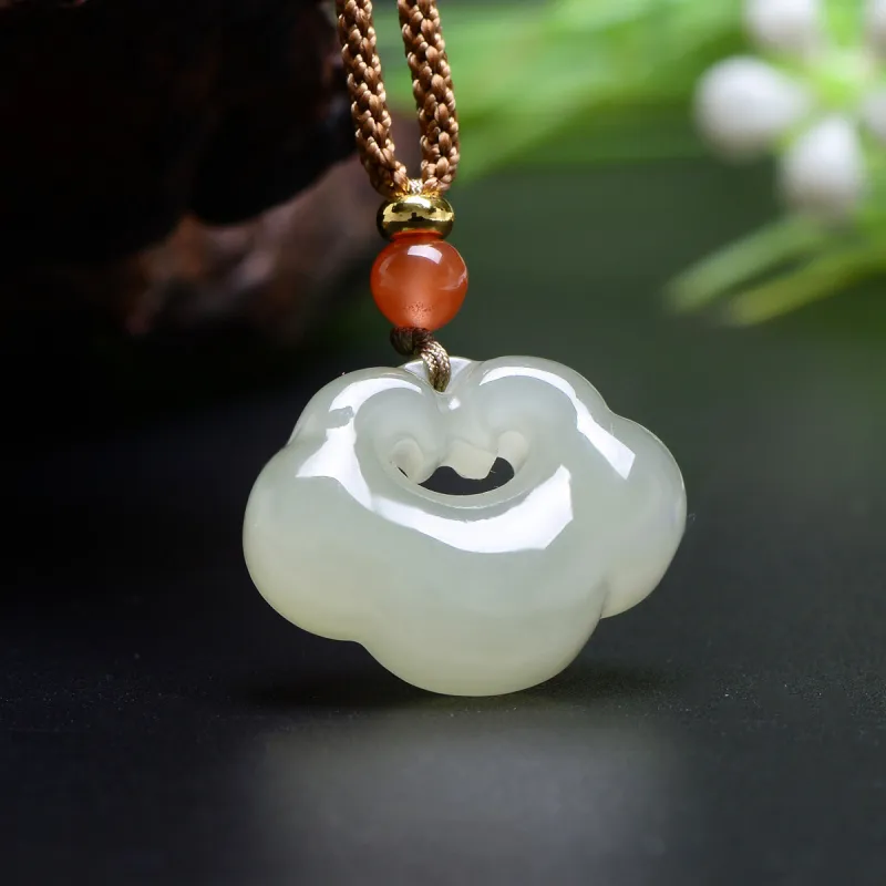 MARY WINDSOR Hetian Jade Pendants Pale Greenish White Jade Unisex-7