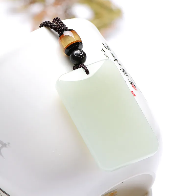 MARY WINDSOR Hetian Jade Pendants Pale Greenish White Jade Unisex-3