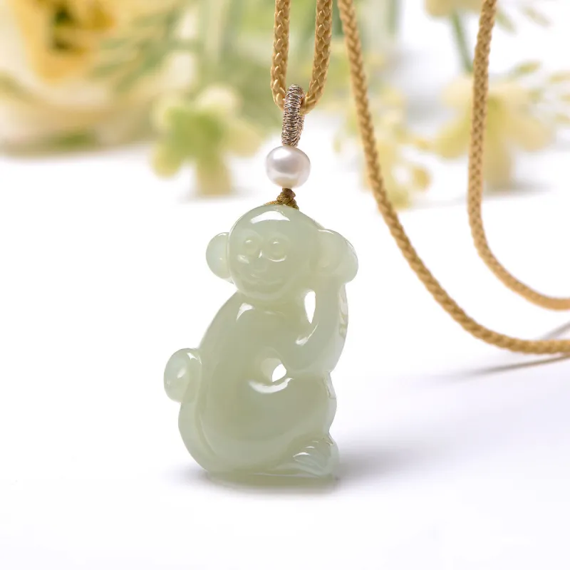MARY WINDSOR Hetian Jade Pendants Pale Greenish White Jade Unisex-1