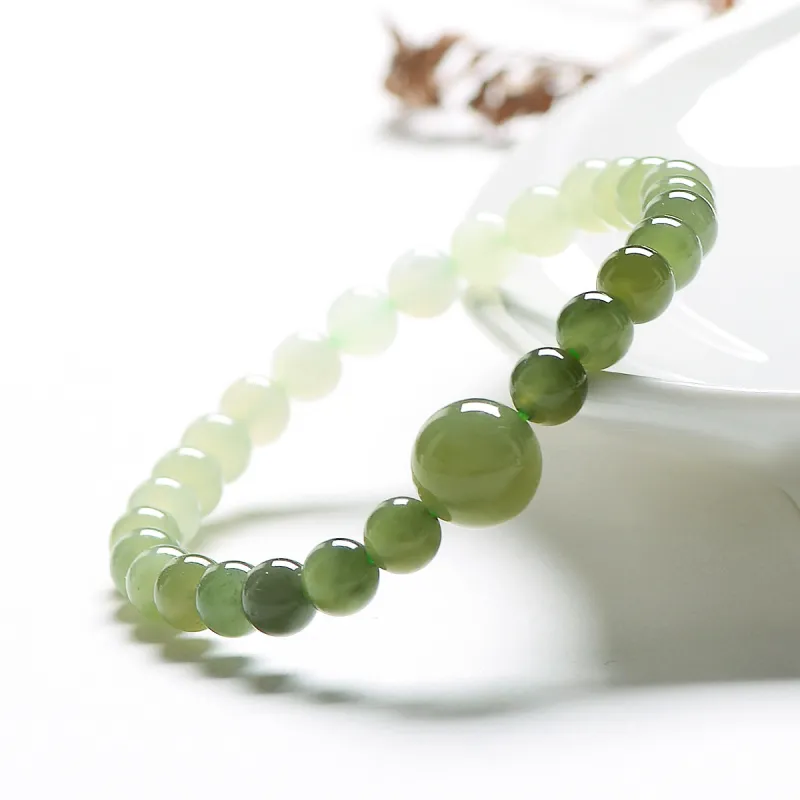 MARY WINDSOR Hetian Jade Bracelets Pale Greenish White Jade Unisex-1