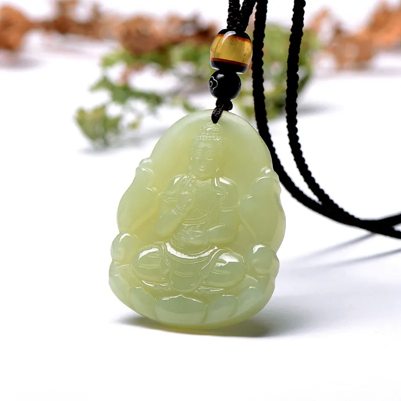 MARY WINDSOR Hetian Jade Chinese Zodiac Pendant Pale Greenish White Jade Unisex-1