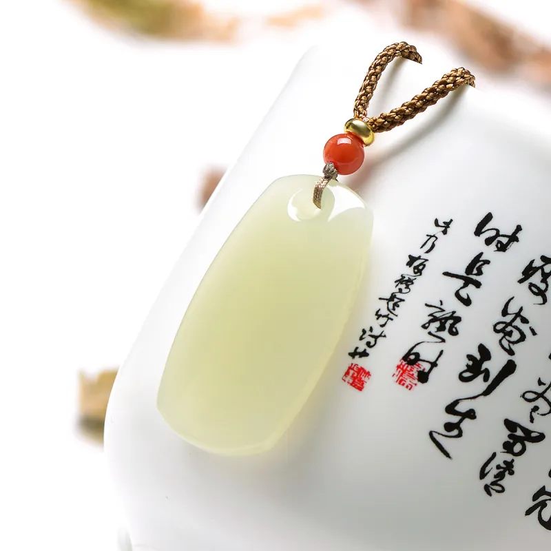 MARY WINDSOR Hetian Jade Pendants Pale Greenish White Jade Unisex-1
