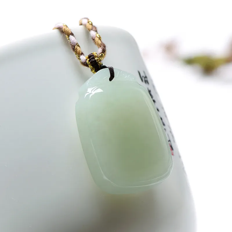MARY WINDSOR Hetian Jade Peace Pendant Pale Greenish White Jade Women's-2