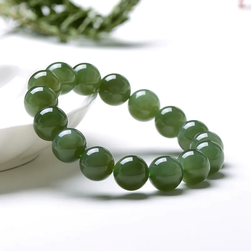 MARY WINDSOR Hetian Jade Bracelets Unisex Pale Greenish White Jade-15