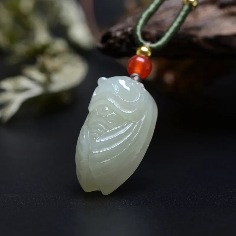 MARY WINDSOR Hetian Jade Pendants Pale Greenish White Jade Unisex-5