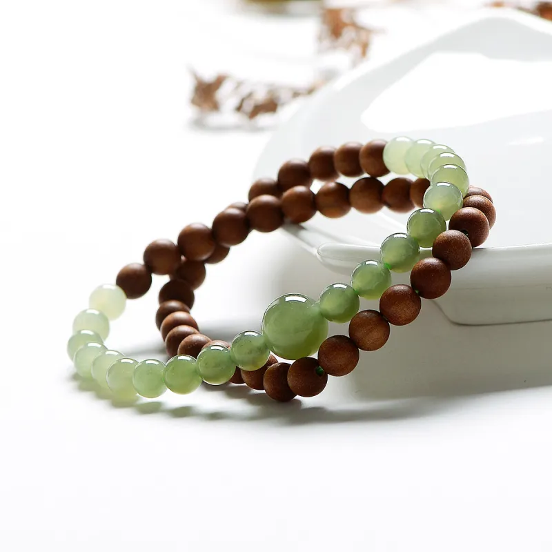MARY WINDSOR Hetian Jade Bracelets Pale Greenish White Jade Unisex-1