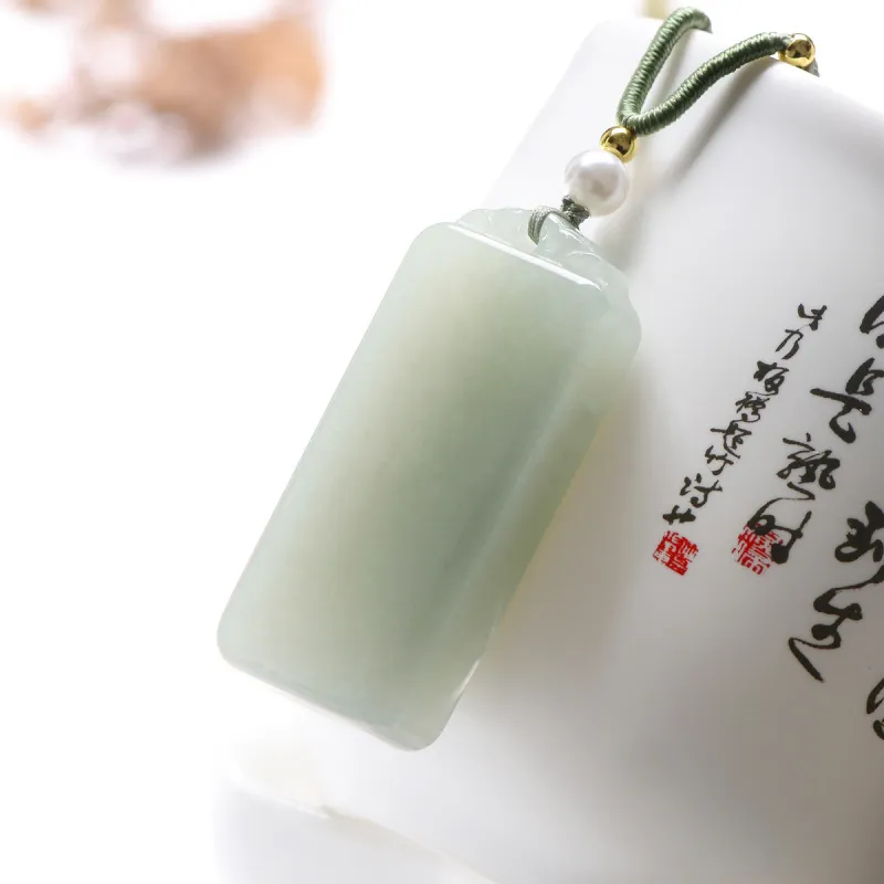 MARY WINDSOR Hetian Jade Pendants Pale Greenish White Jade Unisex-4