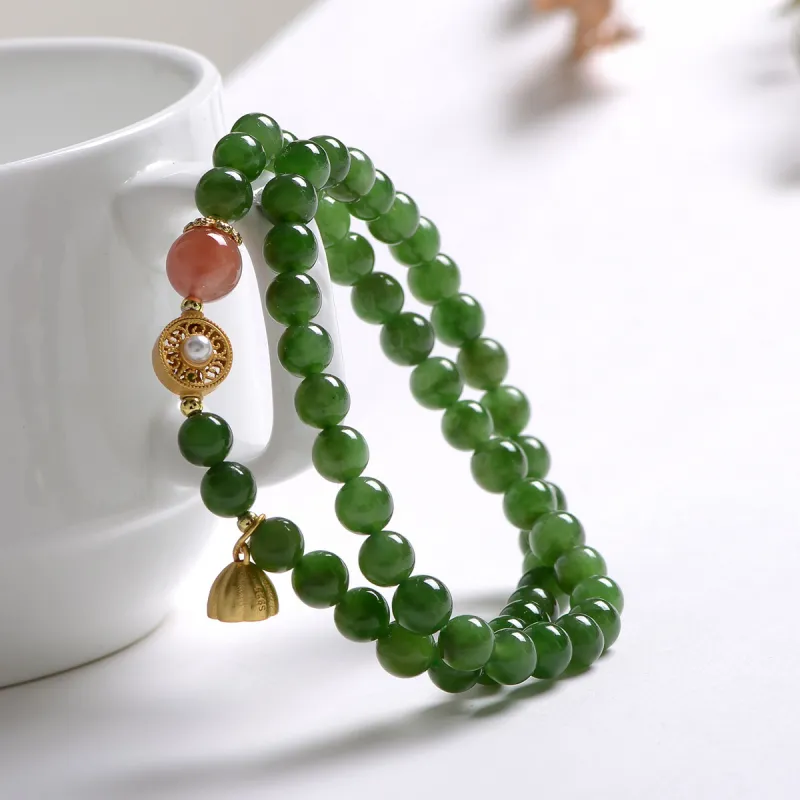 MARY WINDSOR Hetian Jade Bracelets Jasper Unisex-4