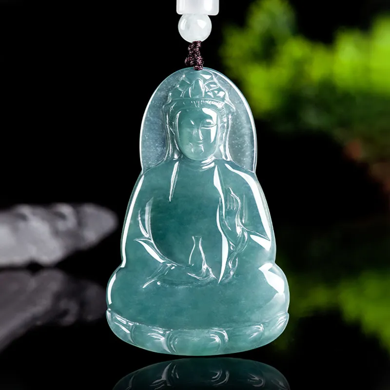MARY WINDSOR Ice Glutinous Jadeite Pendants Unisex-2