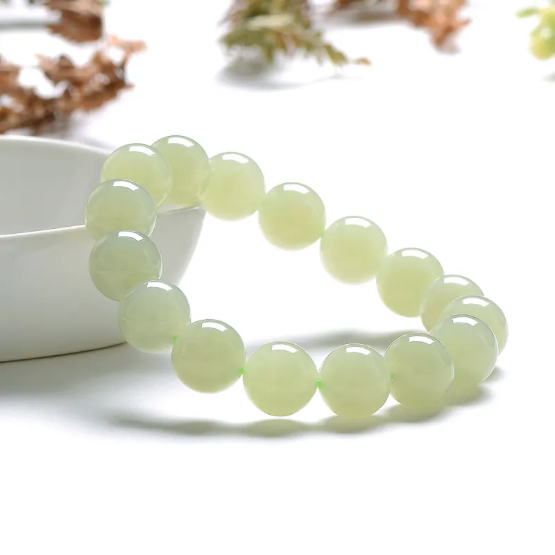 MARY WINDSOR Hetian Jade Ice Cool Jade Bracelet Pale Greenish White Jade Women's-2