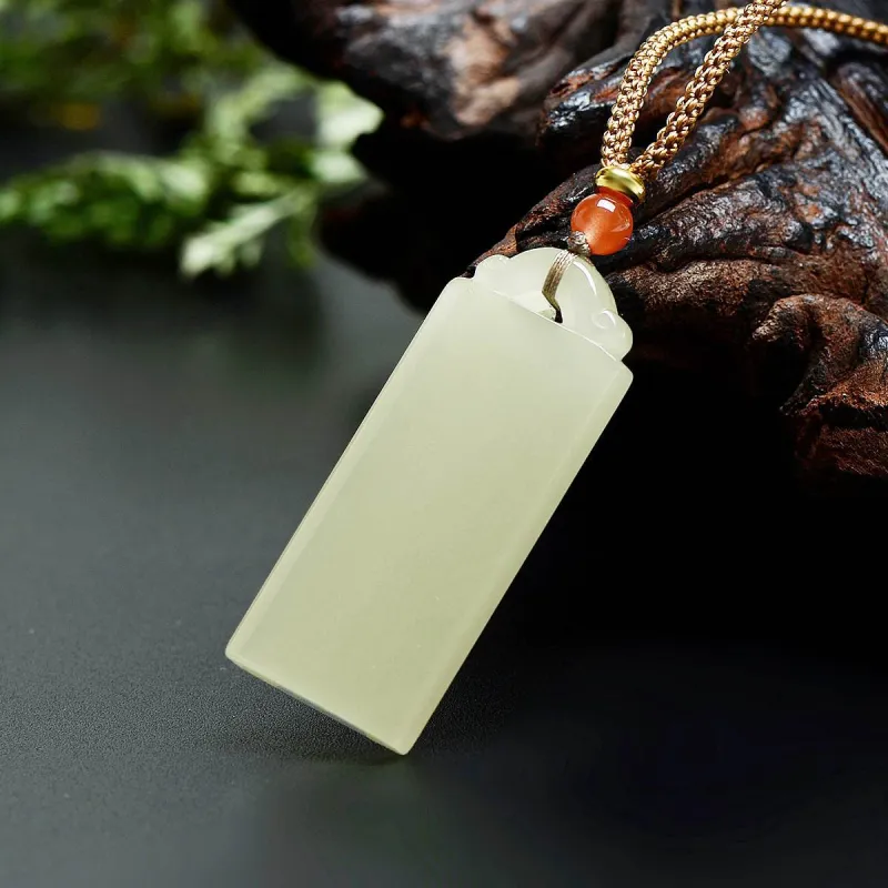 MARY WINDSOR Pendants Pale Greenish White Jade Unisex-5