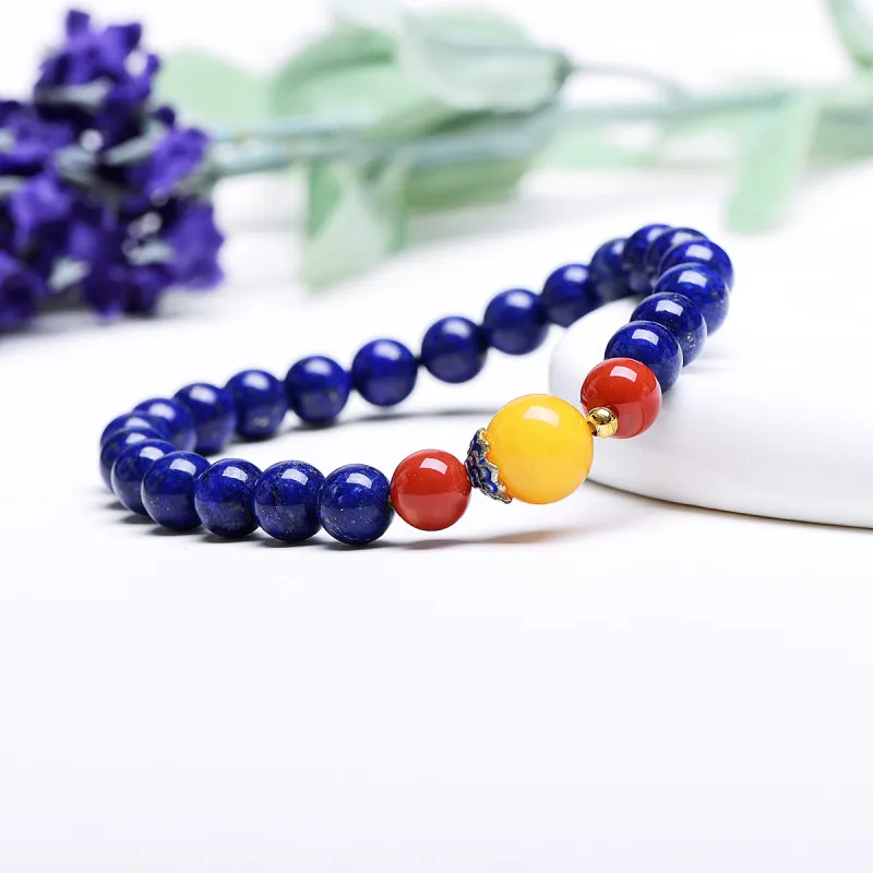 MARY WINDSOR Green Gold & Amber Beeswax Southern Red Agate Fine Jade Bracelets Women's-3