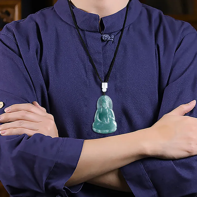 MARY WINDSOR Ice Glutinous Jadeite Pendants Unisex-4